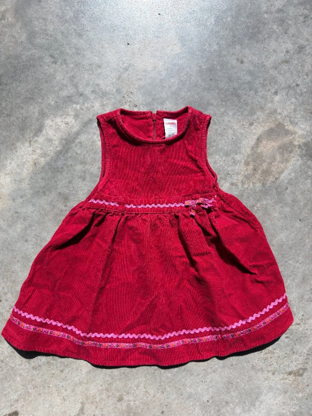 Kids Girls Red Corduroy Gymboree Jumper Dress - Size 2T